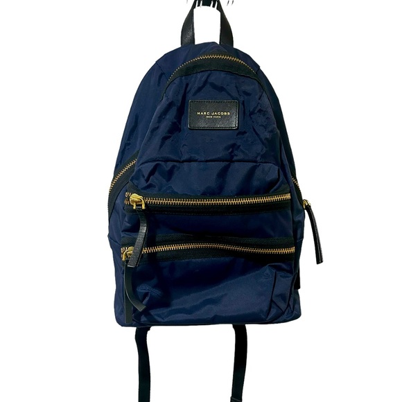 Marc Jacobs Navy and Gold Backpack - Picture 1 of 8
